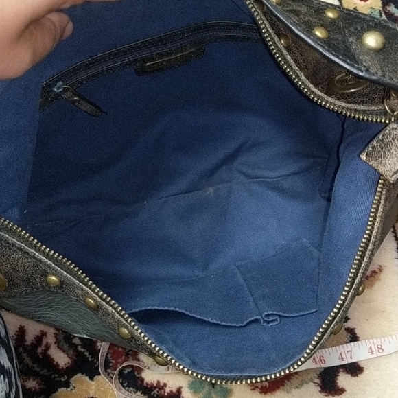 Isabella Fiore Chained Me Hearty Tattoo Distressed Leather Handbag - Picture 13 of 16